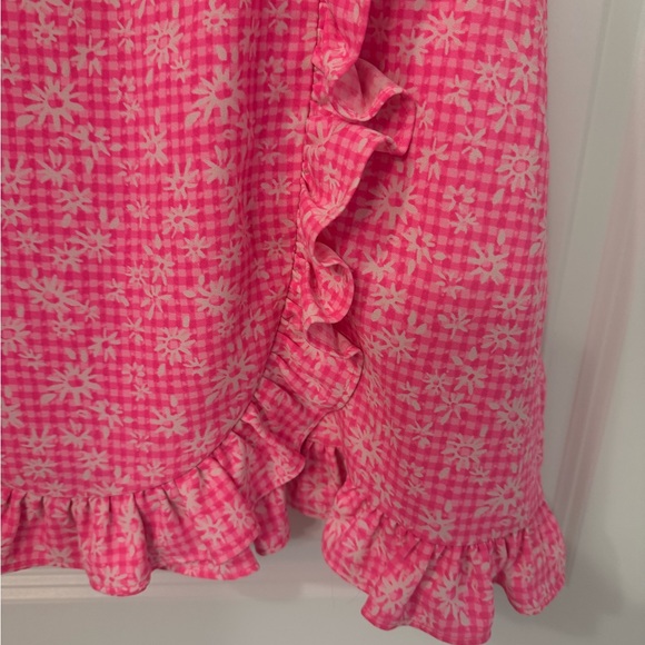 Pink Ruffle Mini Dress - Picture 3 of 6